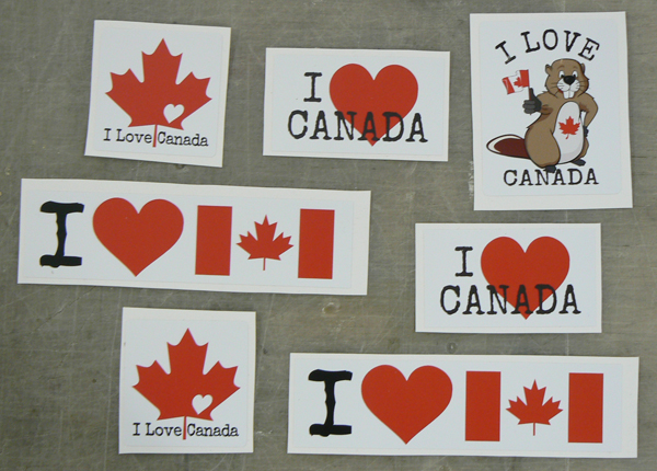 I Love Canada Decals